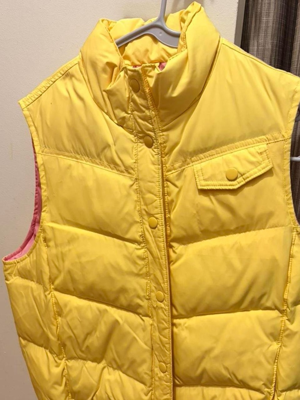 GAP Yellow Shell Jacket with Pink Lining